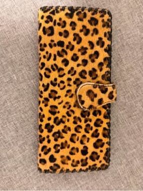 Myra Bag Leopard Print Wallet Phone Case - Yellow and Black